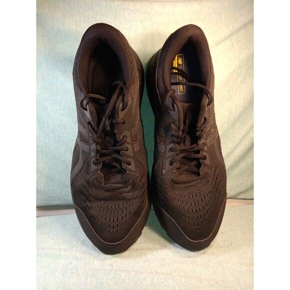 asics gel contend 8 mens size 15 shoes black athletic running sneaker - Picture 2 of 6